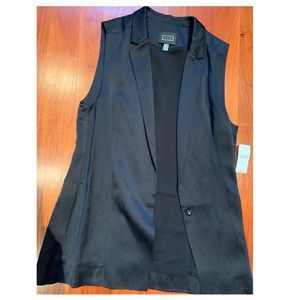 Blue Thin satin and linen AYR vest